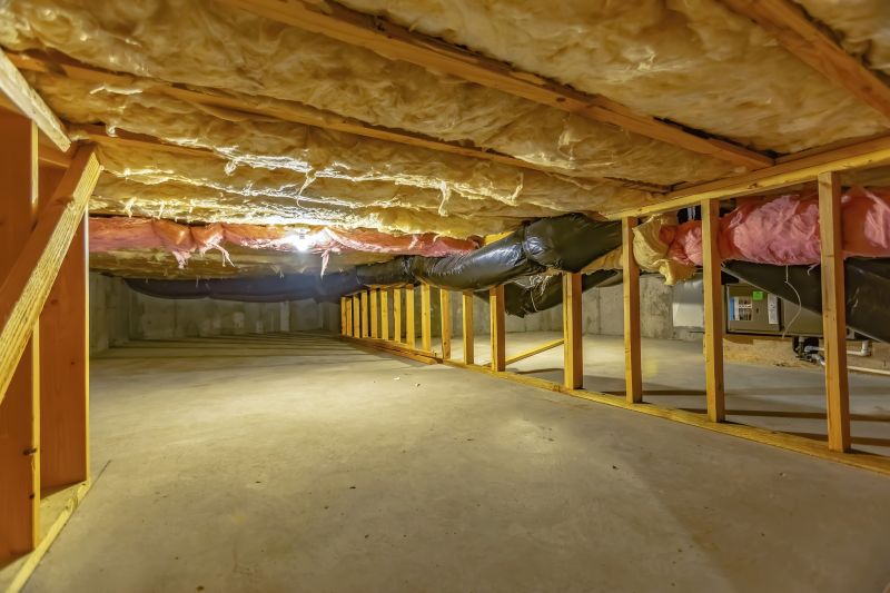 Crawlspace with Insulation and Sealing